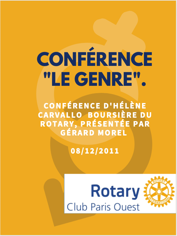 Conference "le genre" by Helene Carvallo