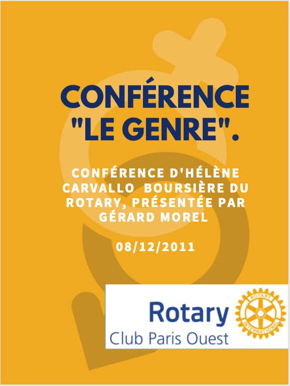 Conference "le genre" by Helene Carvallo