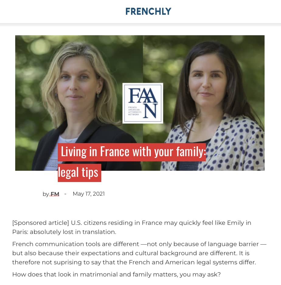 Helene Carvallo - Living in france with your family legal tips